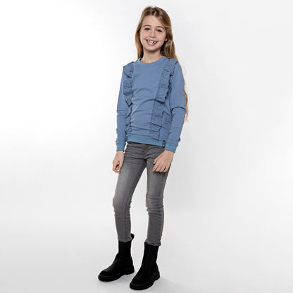 No Way Monday Mädchen-Pullover blau